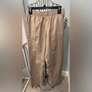 NEW Wonderwink Medium M Elastic Waist Women Scrub Khaki Tan Brown Bottoms 501